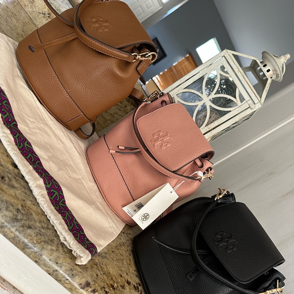 New Tory Burch Thea backpack /satchel/ shoulder leather bag <each>398 re… - Picture 4 of 16